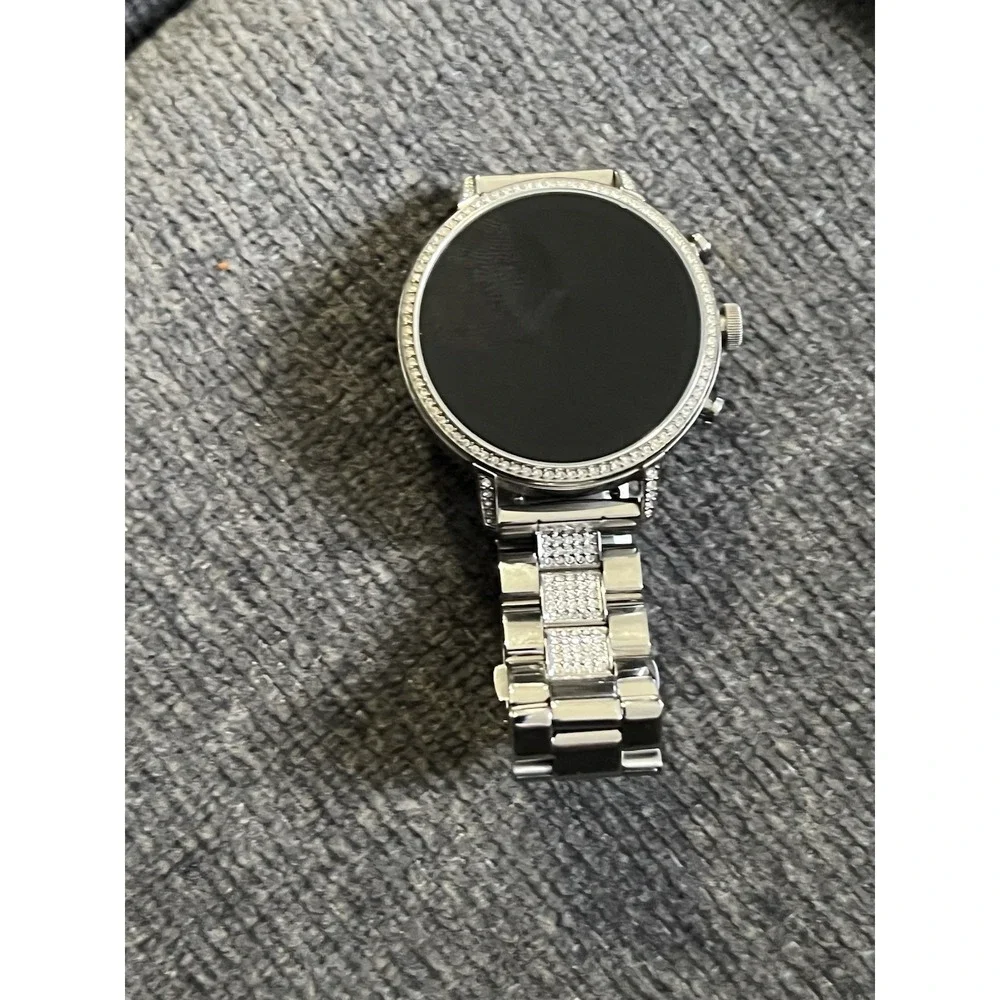 Fossil Gen 5 Smartwatch Silver Tone w/ Leather & Metal Bands Untested PARTS ONLY